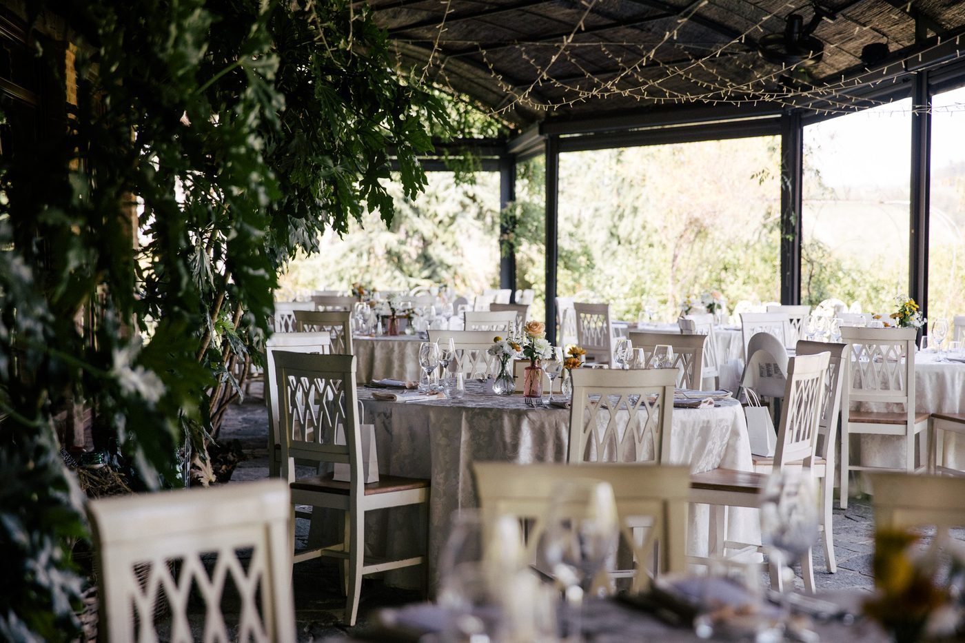 Veranda con vegetazione